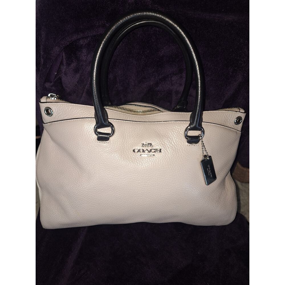 61.  Coach Colorblock Mia Top Handle Satchel.